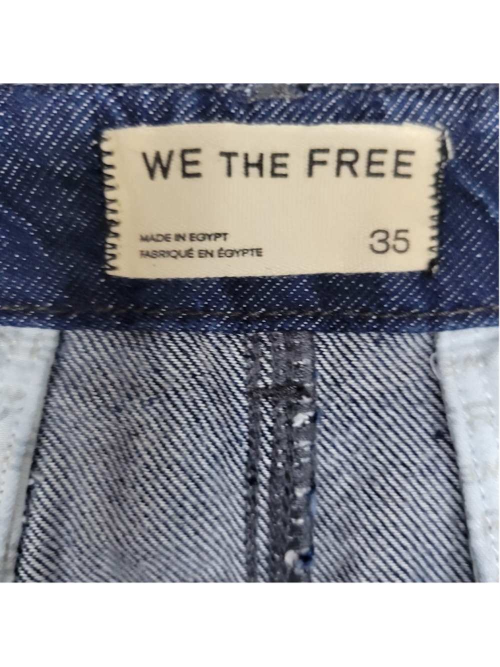 We The Free People Women Orvy New Spin Wide-Leg Denim Trousers Size 35S NWT $148 - Picture 7 of 9